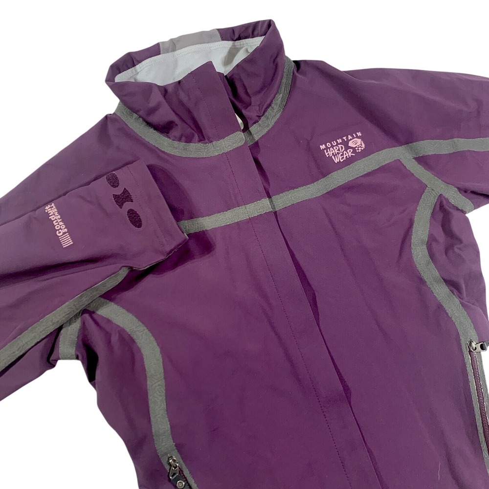 Mountain Hardwear Conduit Softshell Jacket Womens XS Purple Full Zip Hiking Coat